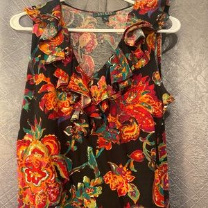 Floral sleeveless shirt